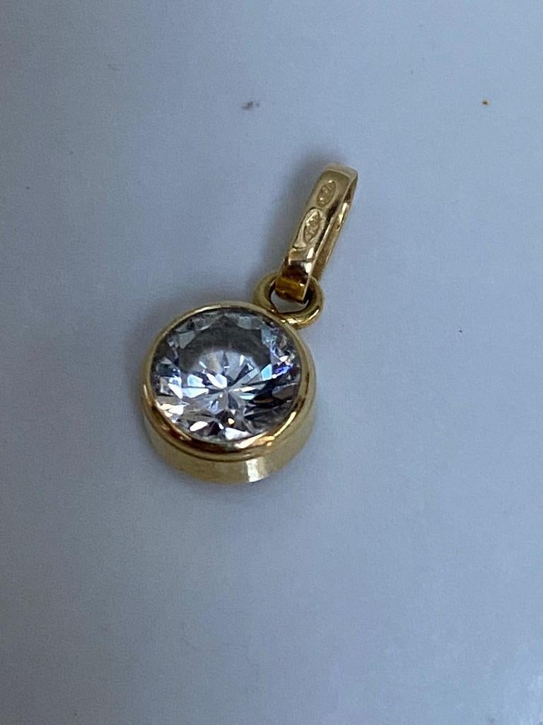 Geel gouden hanger 750, Sieraden, Tassen en Uiterlijk, Antieke sieraden, Verzenden, Goud, Hanger