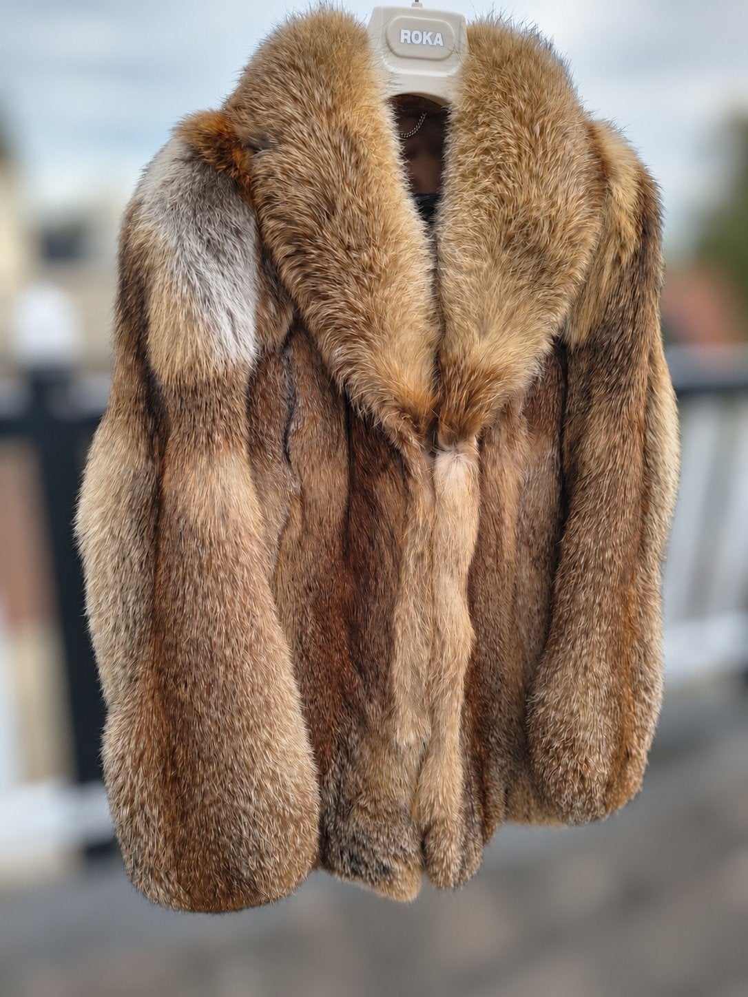 Vintage vossenbontjas | Real Fur | S/M, Kleding | Dames, Ophalen of Verzenden, Zo goed als nieuw, Maat 36 (S), Bruin