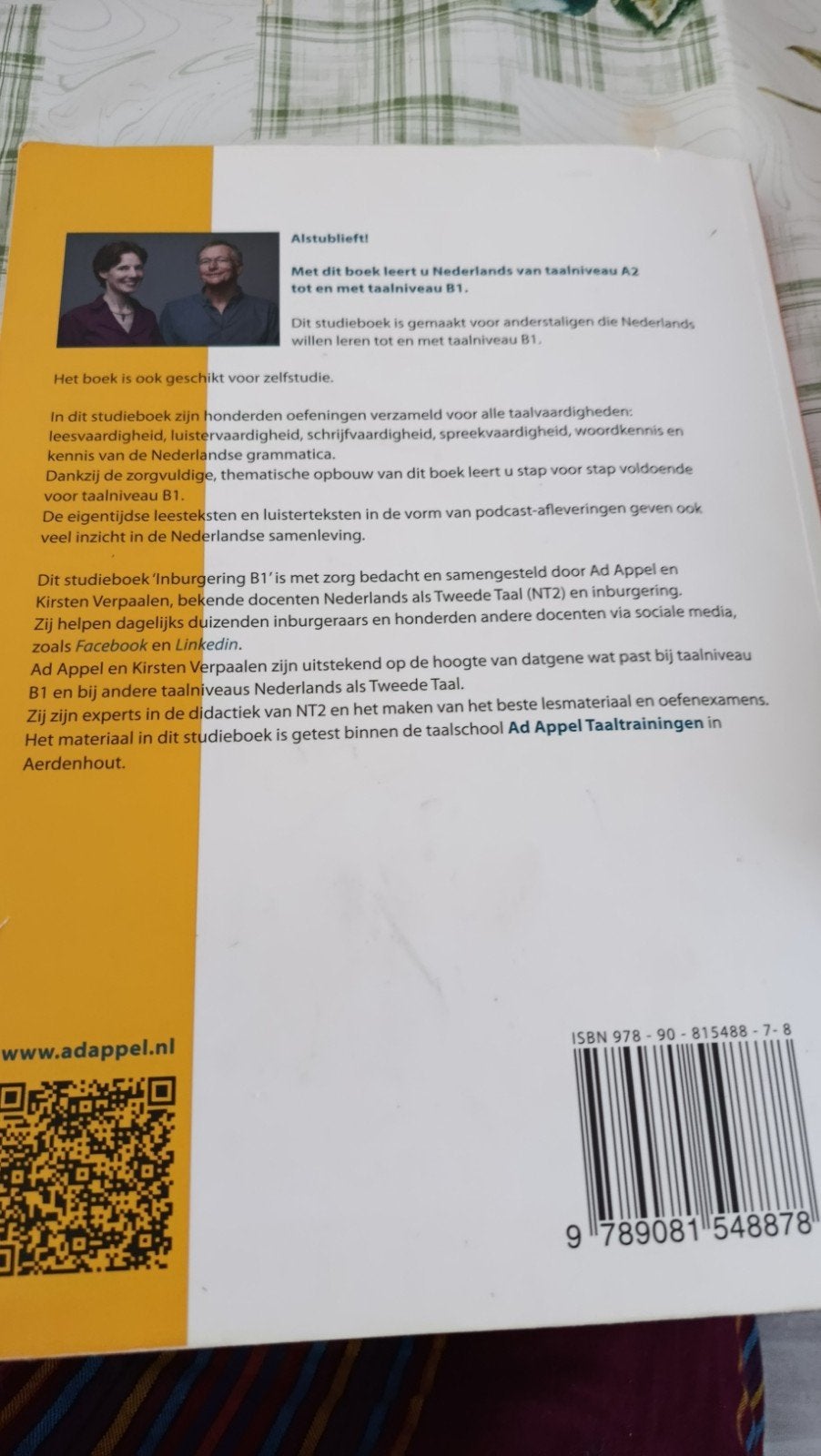 Inburgering studieboek B1 - Ad Appel & Kirsten Verpaalen, Ophalen of Verzenden