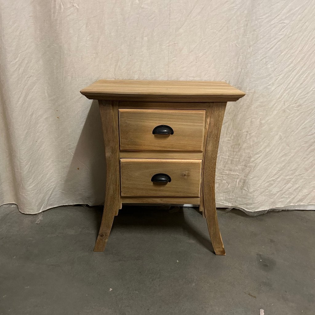 ladekast massief teak met 2 lades - Gratis bezorgd, TTM Wonen, Meubels – (Perzische) Tapijten en Woonaccessoires, 1 of 2 laden