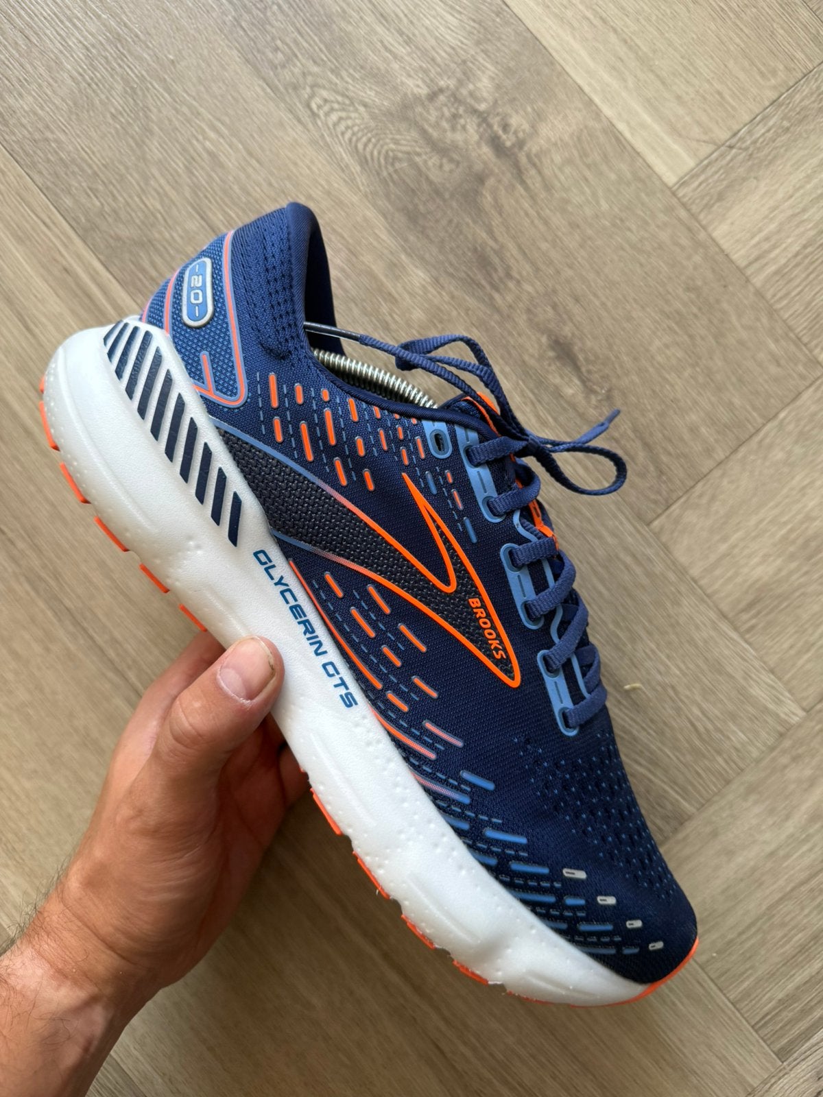 Brooks glycerin GTS 20 navy orange 46, Ophalen of Verzenden, Zo goed als nieuw, Hardloopschoenen, Overige merken