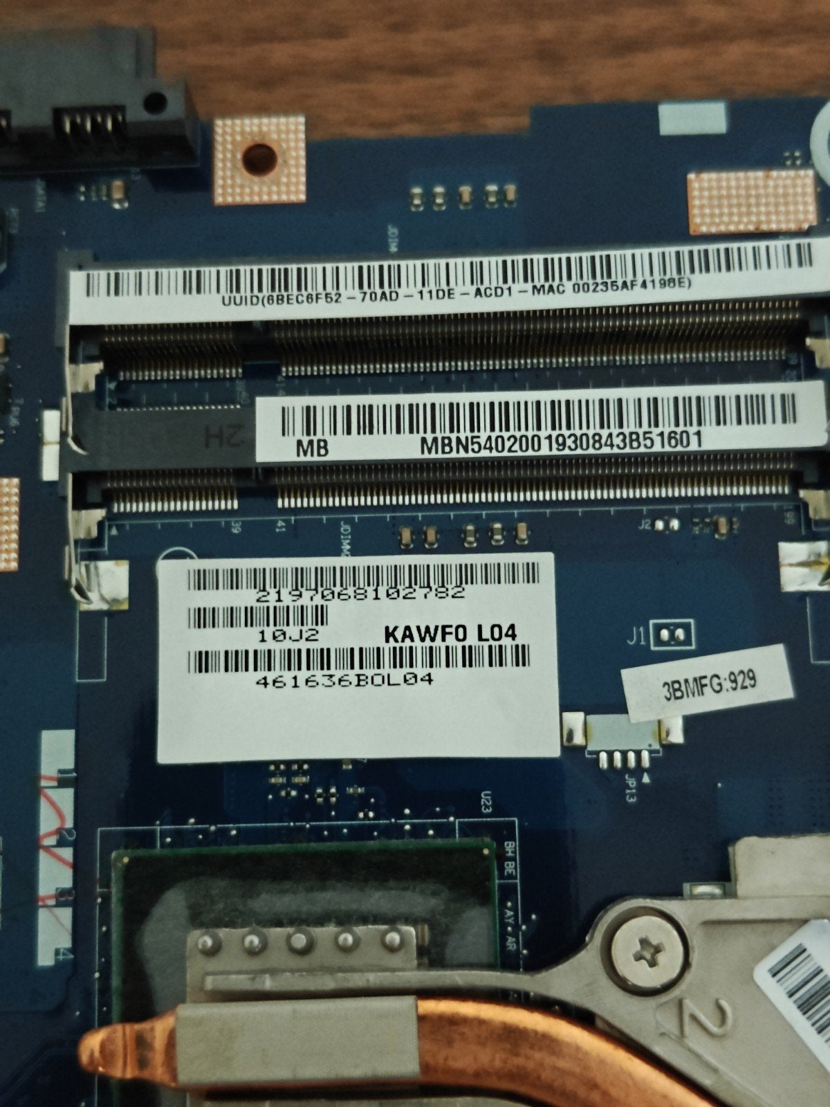 Laptop Moederbord Intel AF82801IBM - Gebruikt, Onbekend, Gebruikt, Laptop Moederbord, Ophalen of Verzenden