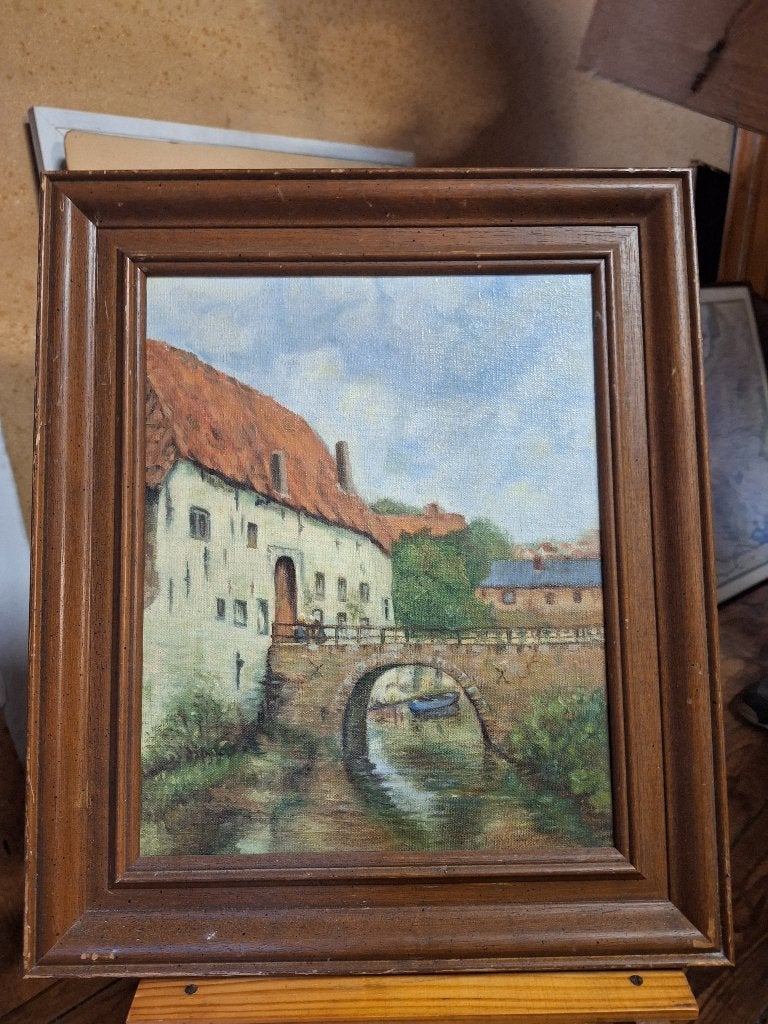 Schilderij, Doek, Ophalen of Verzenden, Handgeschilderd, Olieverf