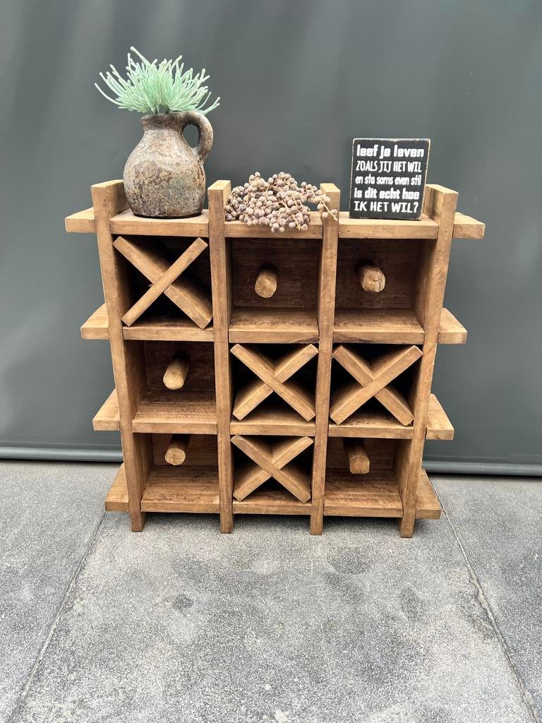 Nieuwe houten toiletrolhouder kruisje bolletje, Huis en Inrichting, Ophalen, Hout, Nieuw, Landelijk