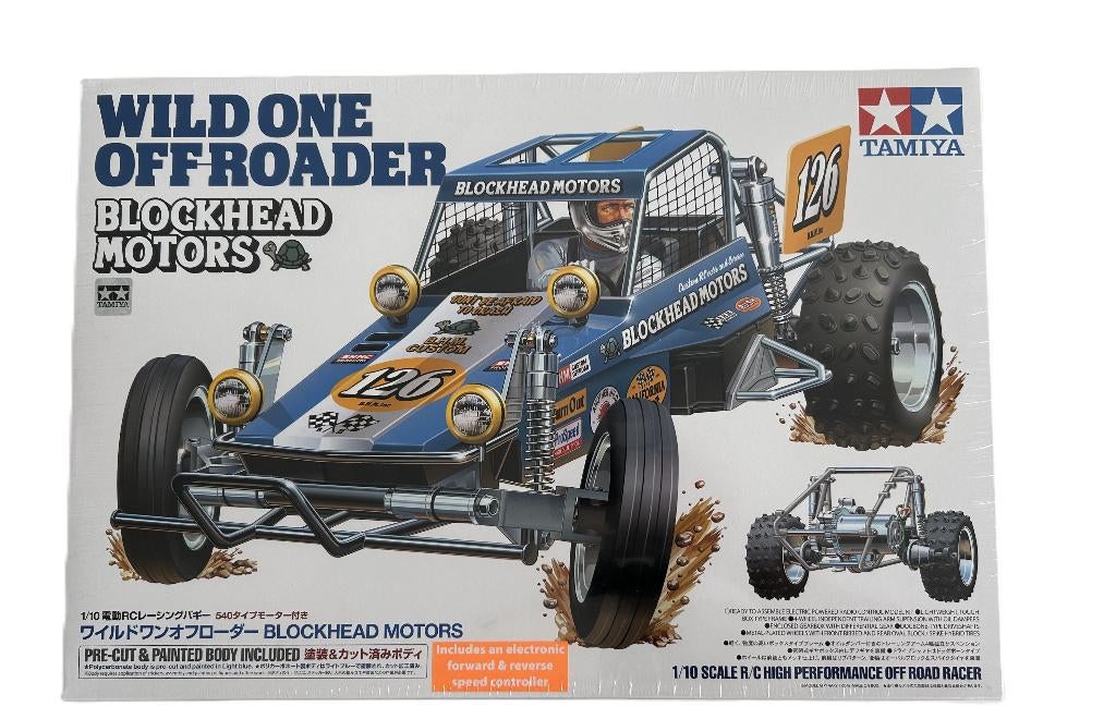 Tamiya 58695 1/10 Wild One OR Blockhead Motor, Elektro, Auto offroad, Nieuw, Ophalen of Verzenden