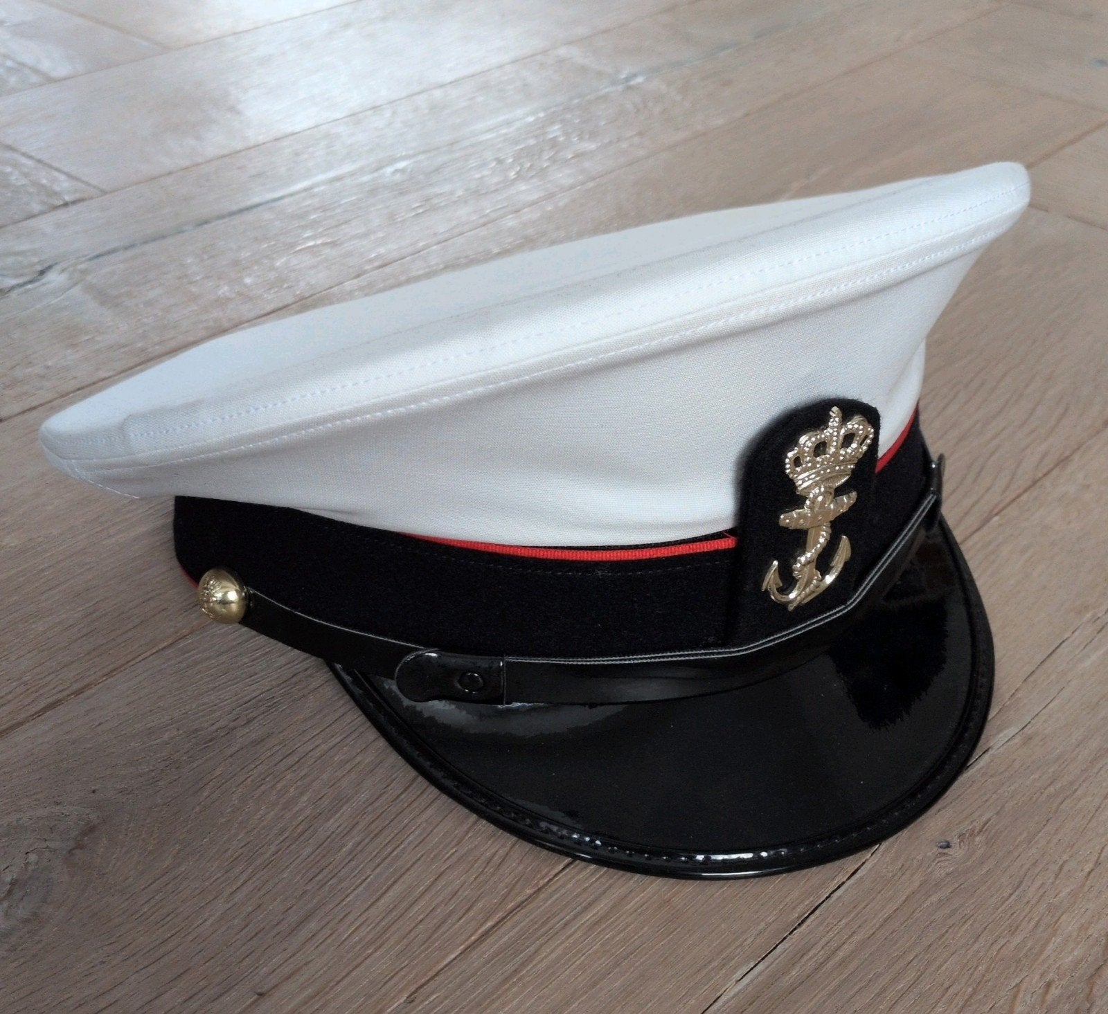 Platte pet Korps Mariniers - Hassing - Maat 57, Ophalen of Verzenden, Marine, Nederland, Helm of Baret