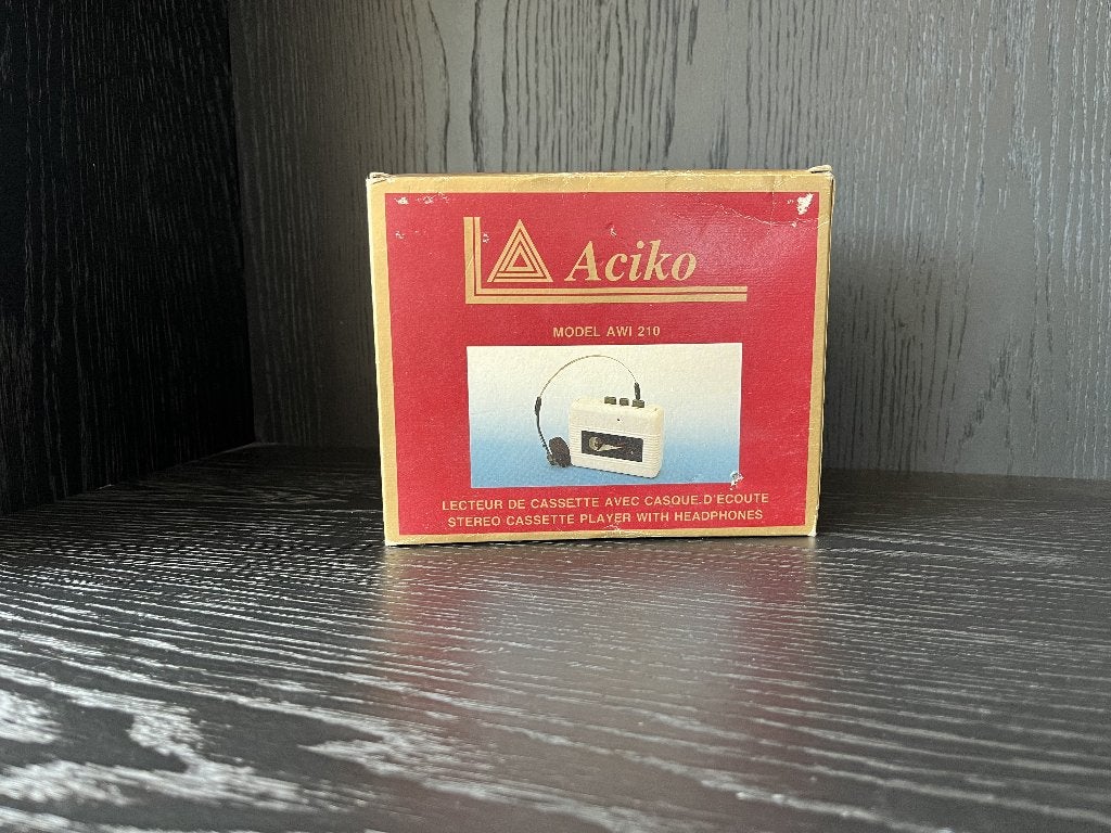 Vintage Aciko AWI 210 cassette speler – NOS, Ophalen of Verzenden, Walkman