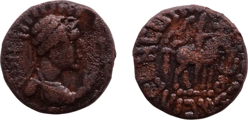 Tetradrachme 80 tot 100, India, Kushan Rijk, Postzegels en Munten, Munten | Azië, Ophalen of Verzenden, Zuid-Azië, Losse munt