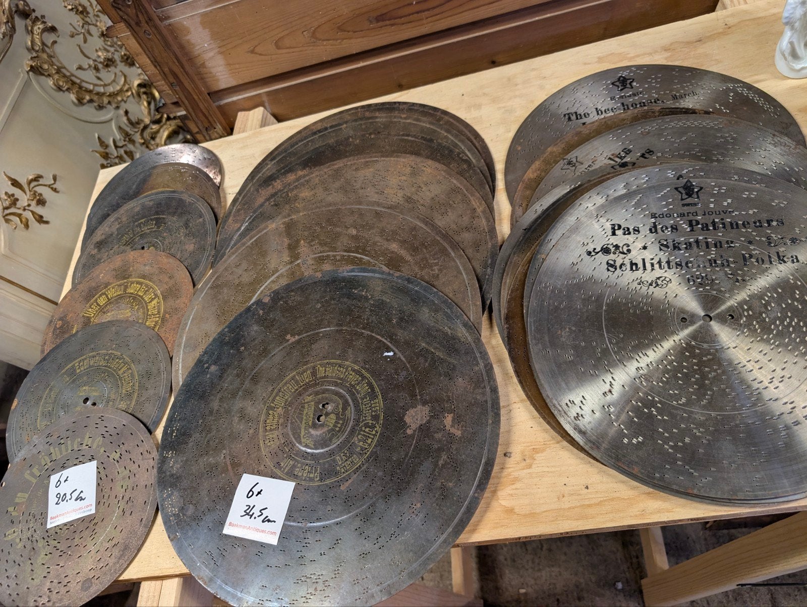 20 oude polyphon platen. samen €50., Ophalen, Harmonium, Onbekend, Onbekend