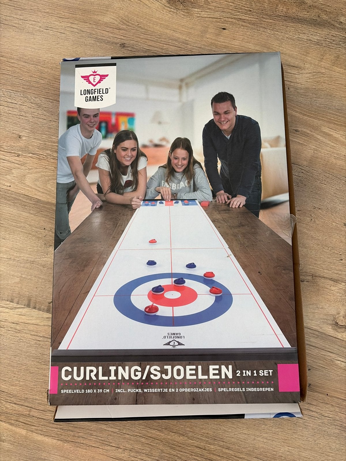 Curling/Sjoelen spel, Een of twee spelers, Ophalen, Zo goed als nieuw