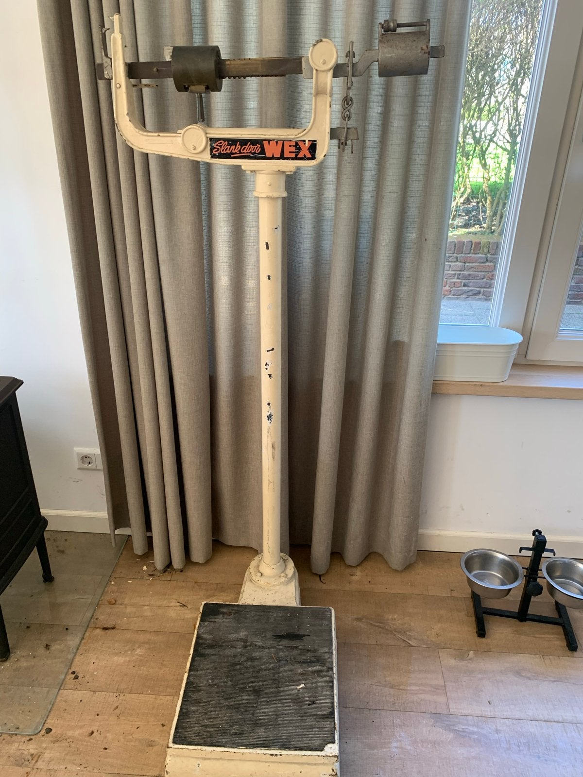 Antieke WEX Vloerweegschaal - Robuust en Decoratief, Ophalen, Gebruikt, Vloerweegschaal, 200 kg of meer
