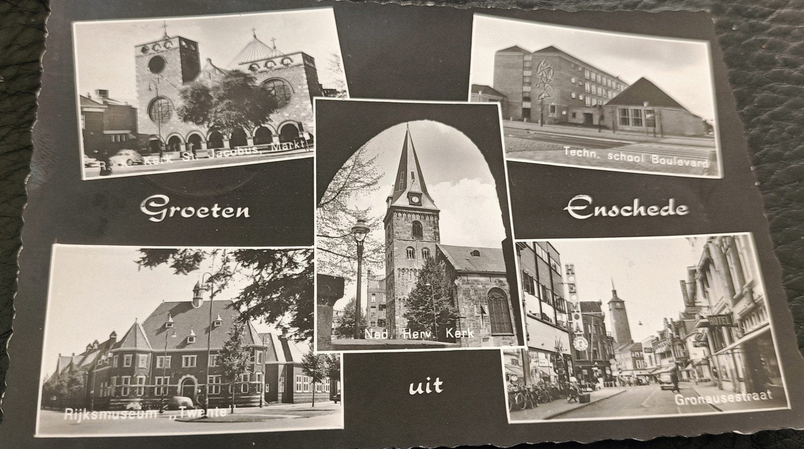 Enschede. 5-luik. 1964, Verzamelen, Ansichtkaarten | Nederland, Ophalen of Verzenden, 1960 tot 1980, Gelopen, Overijssel