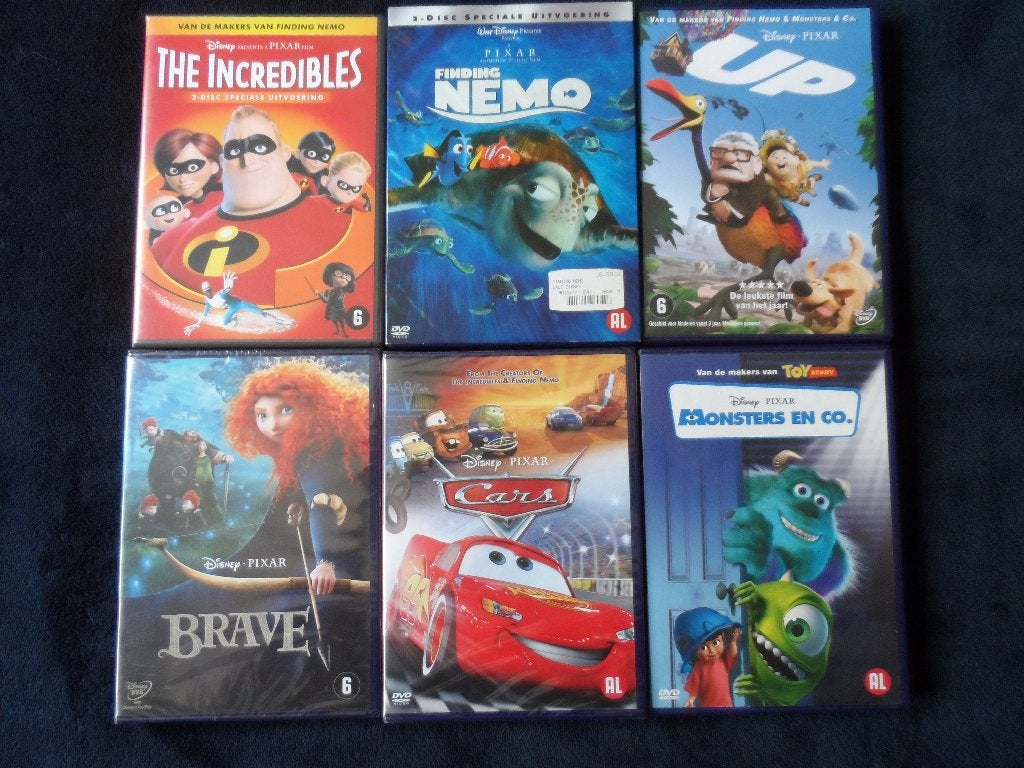 DVD's Disney Pixar 6 X, Avontuur, Alle leeftijden, Ophalen of Verzenden, Zo goed als nieuw