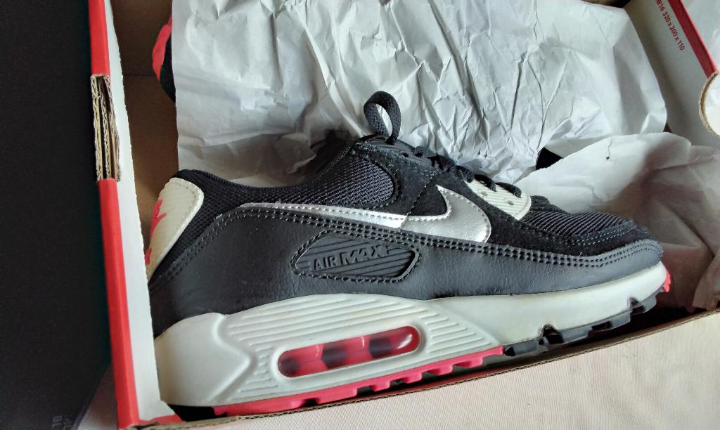 Nike Air Max 90 Zeldzame Sneakers Zwart Roze Zilver mt 40, Ophalen, Zwart, Niker Air Max, Sneakers of Gympen