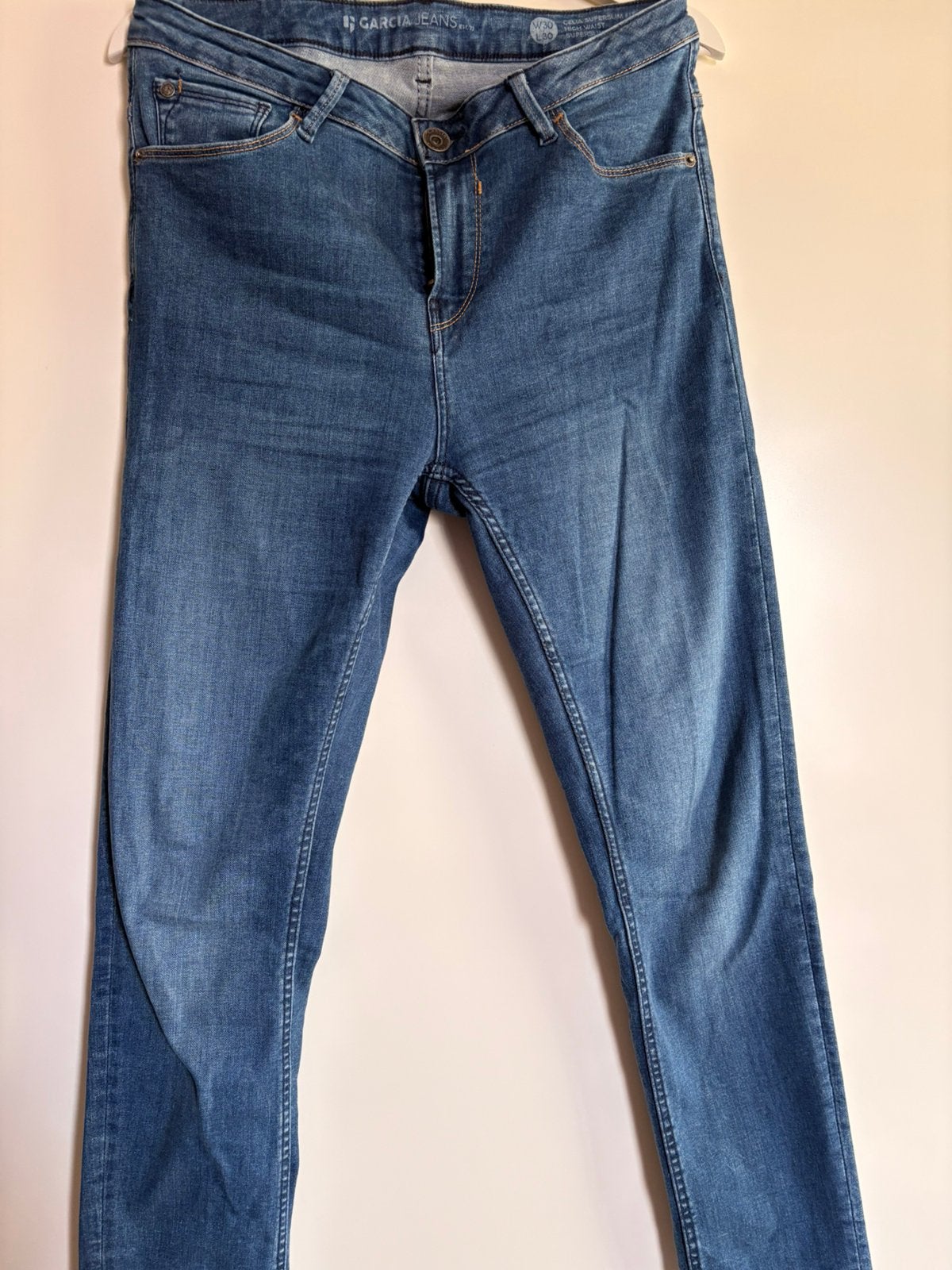 Jeans skinny W30 L30 Garcia te koop, Ophalen of Verzenden, Zo goed als nieuw, Blauw, Overige jeansmaten