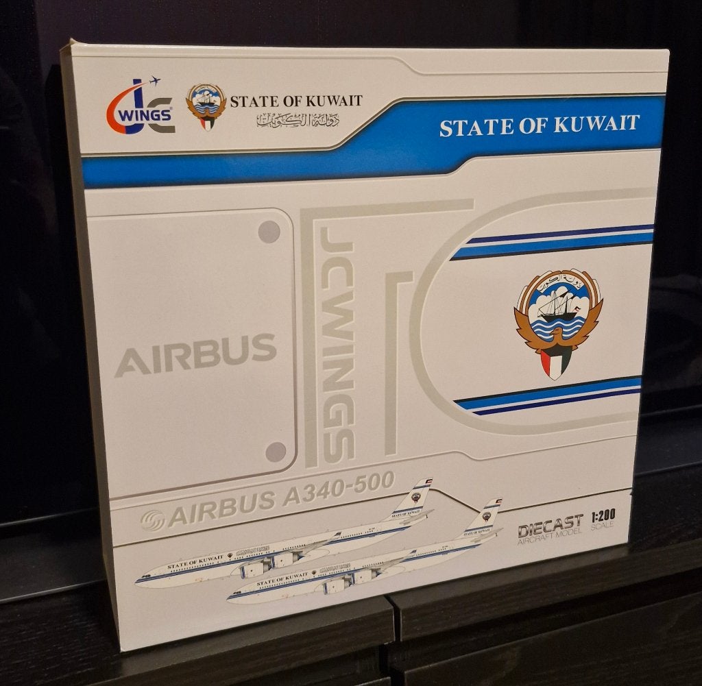 Kuwait Airbus A340-500/ JC Wings 1.200, Ophalen of Verzenden, Schaalmodel