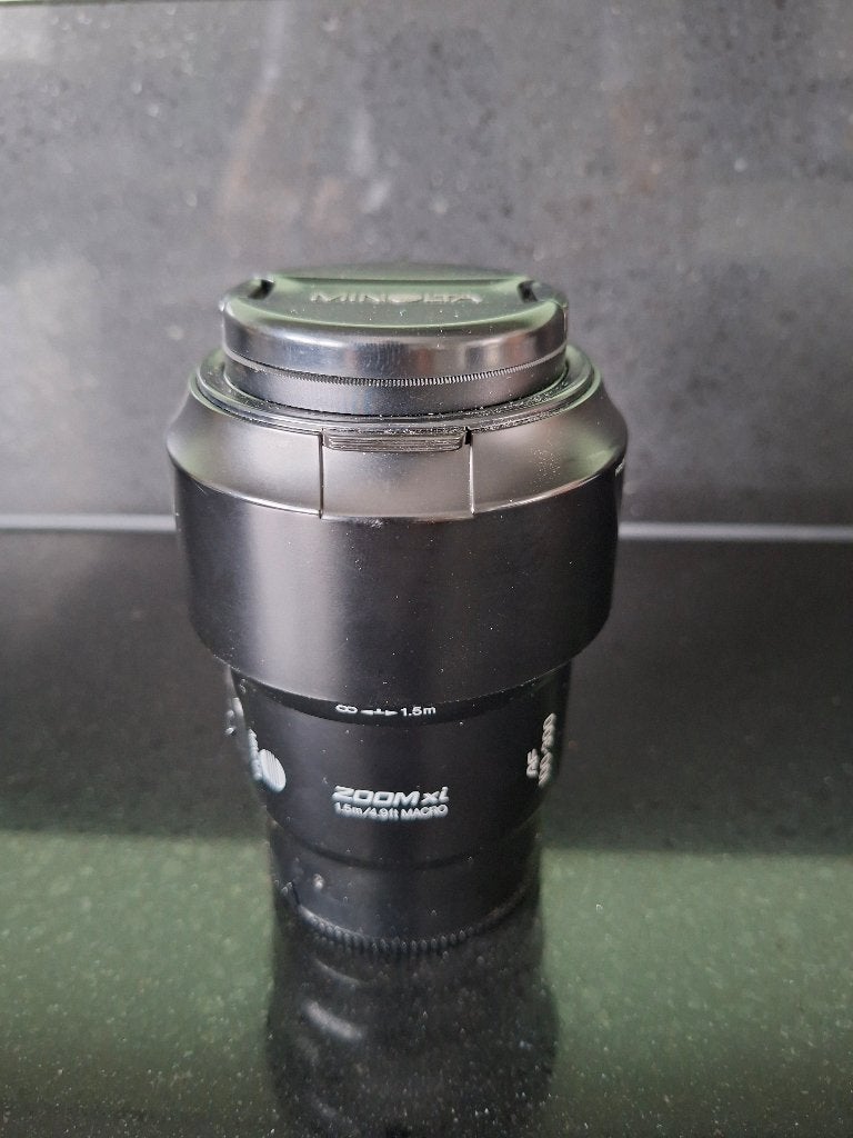 Konica Minolta Objectief Zoom 100-300, Audio, Tv en Foto, Handmatige focus, Gebruikt, Telelens, Ophalen of Verzenden