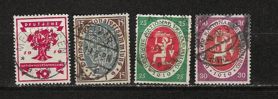 Reich 107-110, Ophalen of Verzenden, Duitse Keizerrijk, Gestempeld