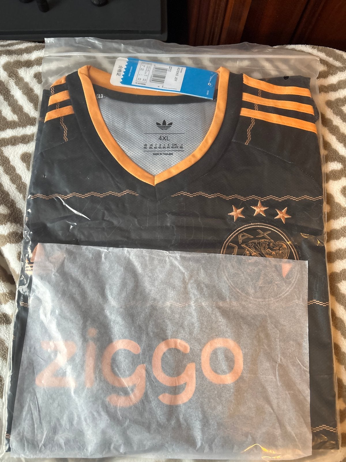 Adidas Ajax uitshirt 26/27 - Maat 4XL - Nieuw, Ophalen of Verzenden, Nieuw, Maat 56/58 (XL), Zwart
