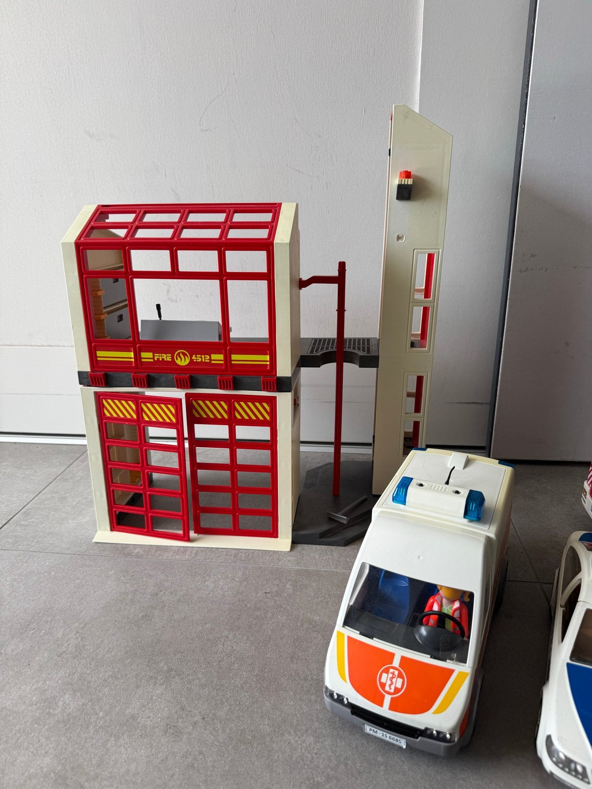 Grote Playmobil set: Brandweer, Politie, Ambulance, Vuilnisw, Ophalen of Verzenden, Gebruikt, Jongen of Meisje