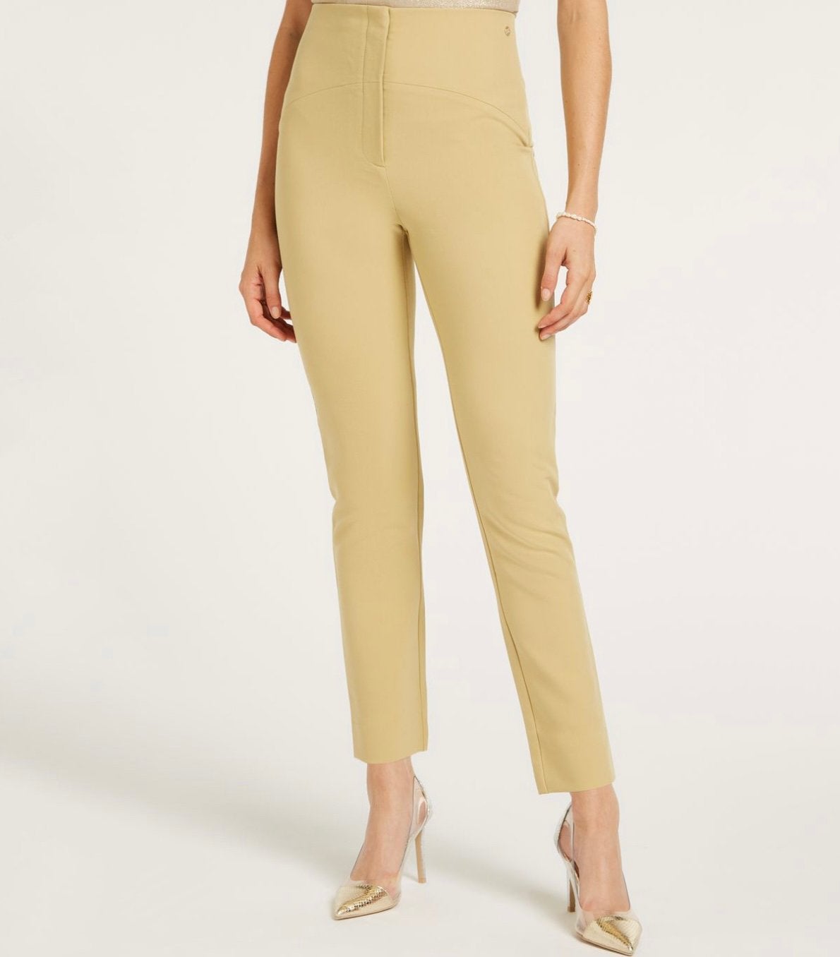 Nieuw! Josh V slim fit pantalon Lucy XL, Kleding | Dames, Ophalen of Verzenden, Nieuw, Beige, Lang