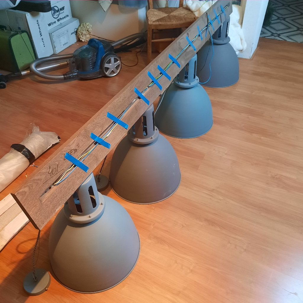 4 stuks luxe hanglampen kamer met aansluitingen, Ophalen, Zo goed als nieuw, Metaal, Luxe
