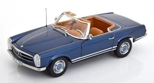 Mercedes 230SL , Blue, 1963, 1:18, Norev, Hobby en Vrije tijd, 70-72 avenue de Bohlen 69120 Vaulx-en-Velin, Auto, Norev, Ophalen of Verzenden