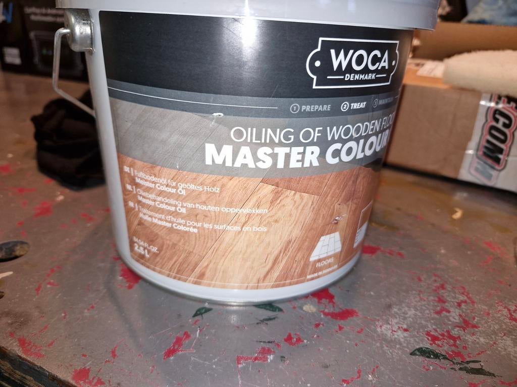 Woca master vloer olie  White  2,5 liter, Doe-het-zelf en Verbouw, Ophalen of Verzenden, Nieuw, Wit, Beits