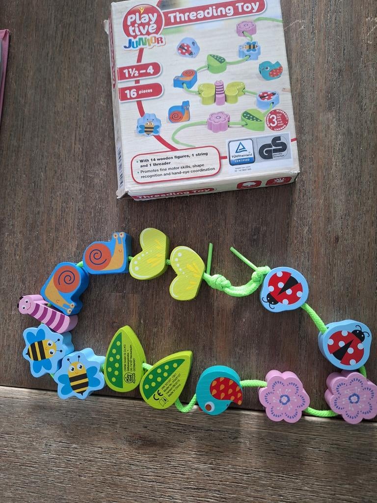 Playtive Junior houten kralen ketting, Kinderen en Baby's, Speelgoed | Educatief en Creatief, Ophalen of Verzenden, Zo goed als nieuw