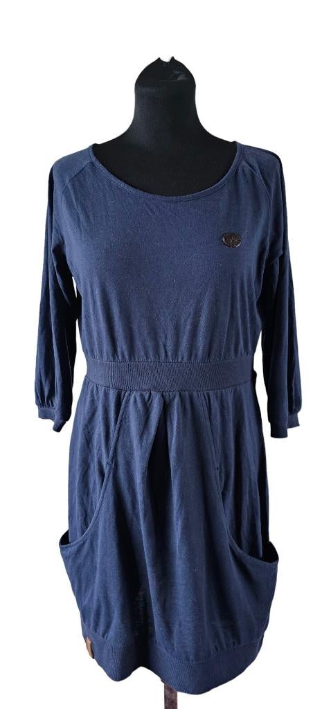 blauw jurk van Naketano maat L, Blauw, Maat 42/44 (L), Ophalen of Verzenden, Knielengte