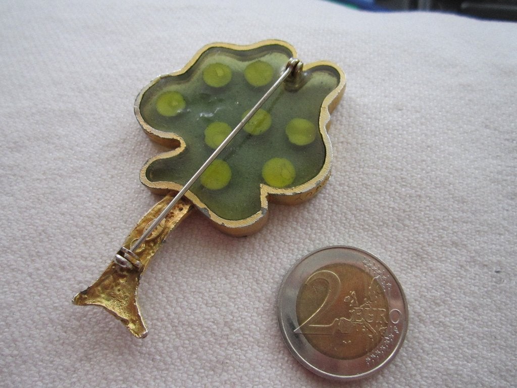 1.   Heel aparte oude broche, JOY, Ophalen, Overige materialen, Broche