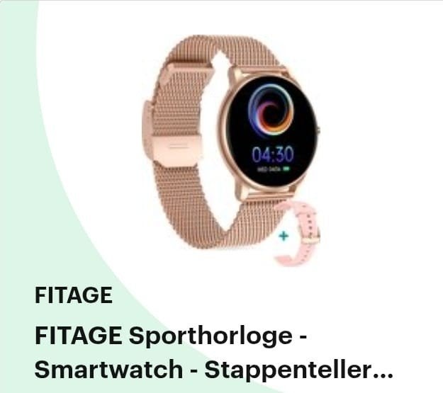 Fitage Sporthorloge/Stappenteller / Smartwatch, Ophalen of Verzenden, Zo goed als nieuw, Zwart, Android