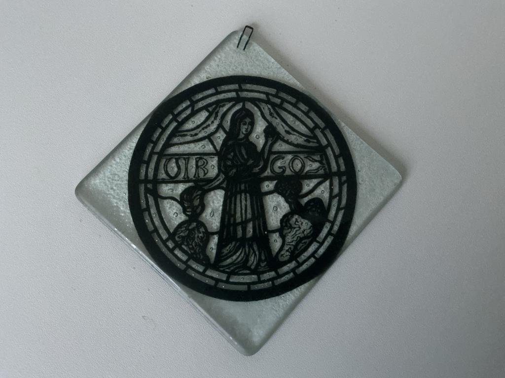 Glazen Hanger Virgo Maria Decoratie, prijs € 15.00., Huis en Inrichting, Ophalen of Verzenden, Nieuw