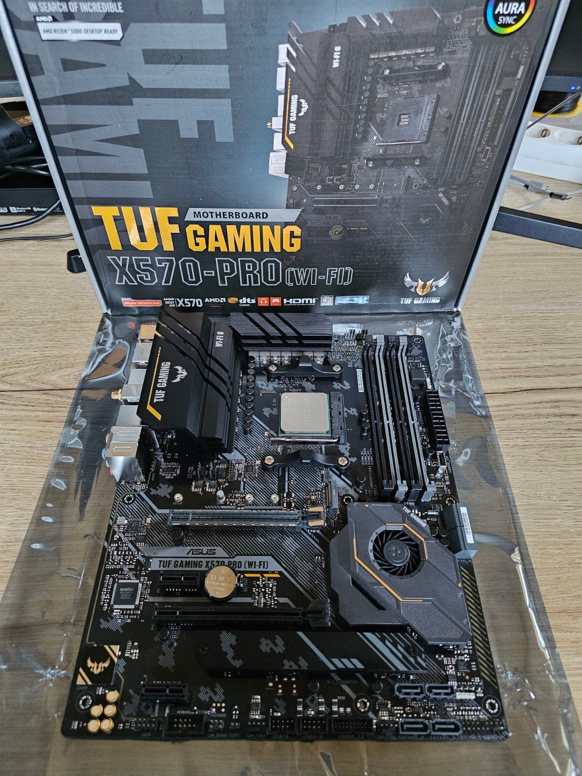 Asus X570-PRO (Wi-Fi) Moederbord met AMD Ryzen 7 5800X, Computers en Software, DDR4, AM4, Ophalen of Verzenden, Zo goed als nieuw