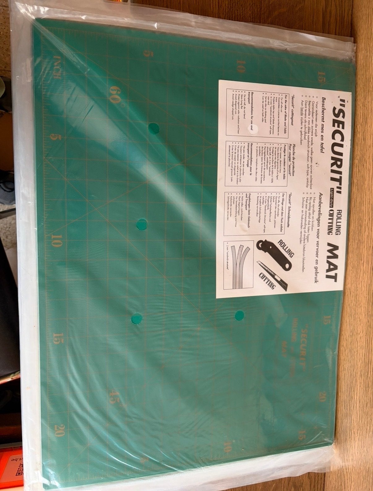 Securit zelfherstellende snijmat 45x60 cm – ongebruikt, Groen, Overige thema's, Gereedschap of Toebehoren, Nieuw