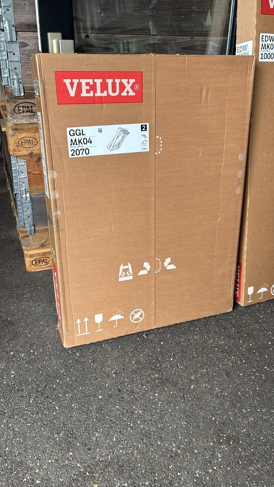 Velux dakraam 78x98 hout wit gelakt compleet!, Ophalen, Minder dan 80 cm, 80 tot 120 cm, Nieuw