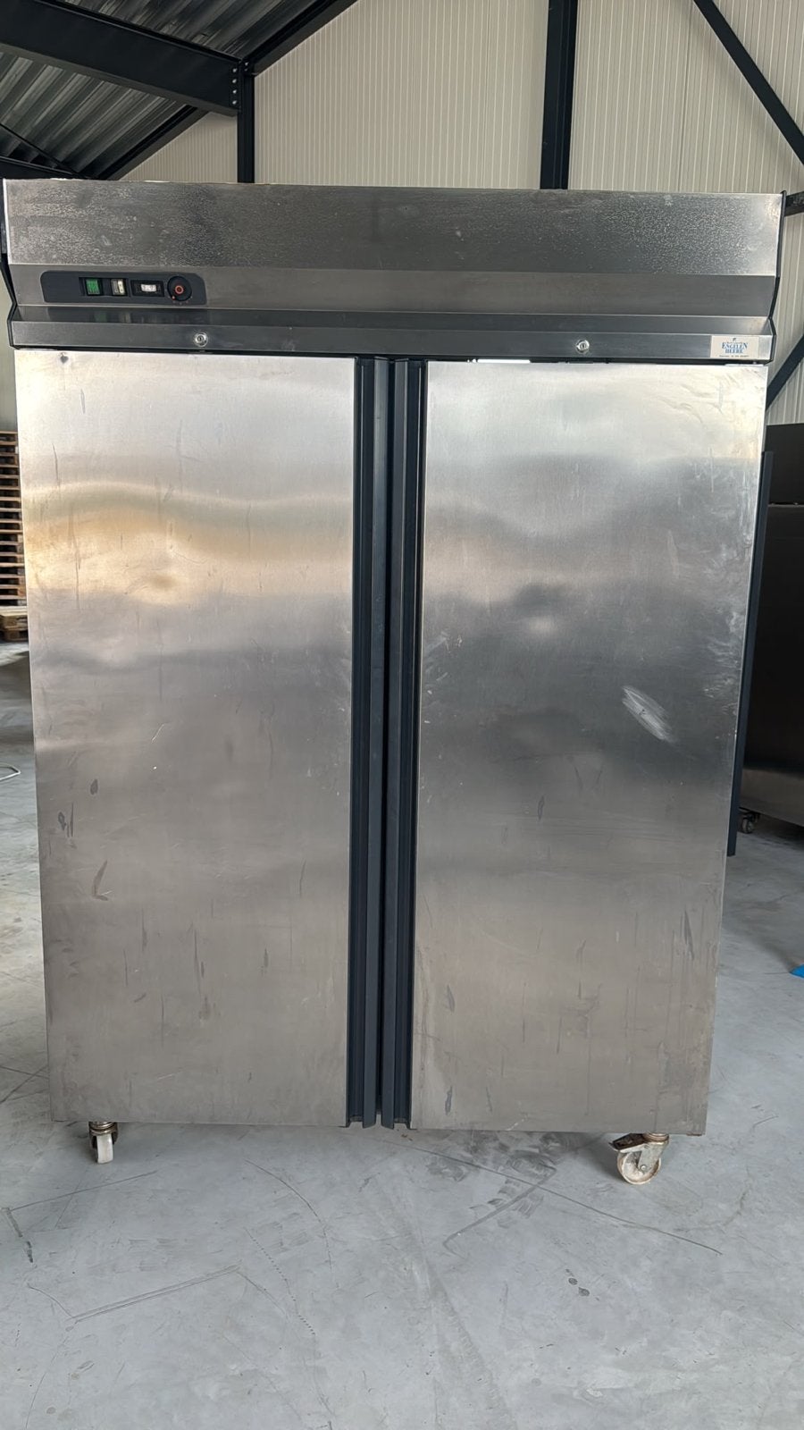 RVS Dubbeldeurs Koelkast, Gebruikt, 200 liter of meer, 60 cm of meer, Met aparte vriezer
