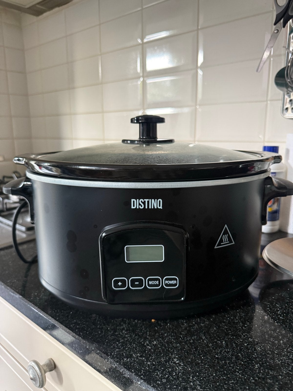 DISTINQ Slowcooker - Zwart, Zo goed als nieuw, Ophalen, Timer, Zo goed als nieuw