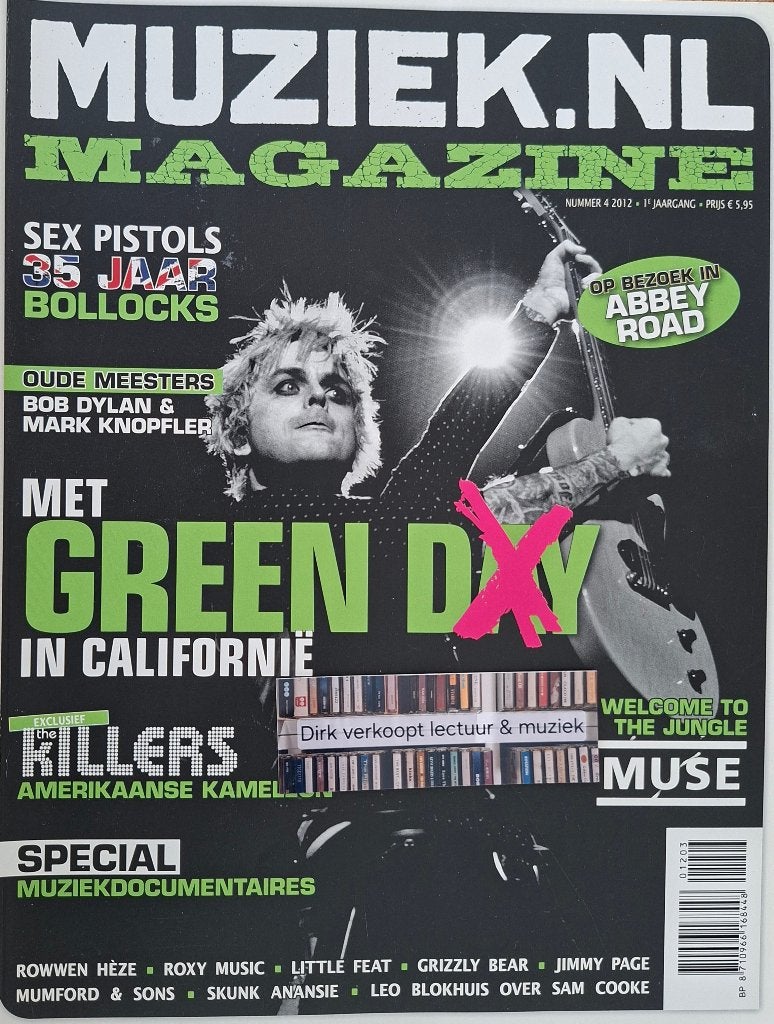 Muziek NL Magazine nr 4, 2012; Sex Pistols, Green Day, Ophalen of Verzenden, Zo goed als nieuw, Boek, Tijdschrift of Artikel