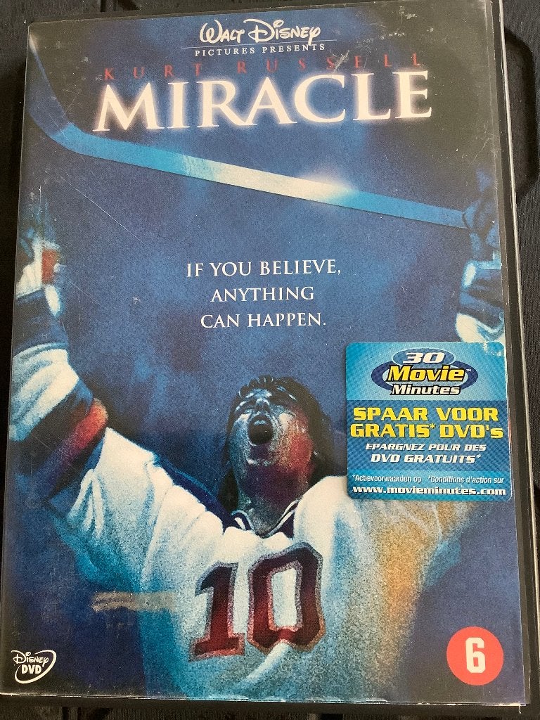 Miracle DVD - Walt Disney Pictures - IJshockey Drama, Vanaf 6 jaar, Ophalen of Verzenden, Gebruikt, Waargebeurd drama