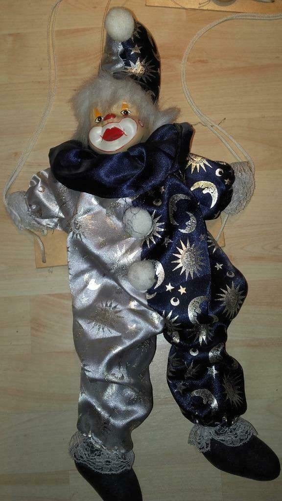 2 x clowns oranje + zilver, Kinderen en Baby's, Speelgoed | Poppen, Ophalen of Verzenden, Nieuw, Babypop
