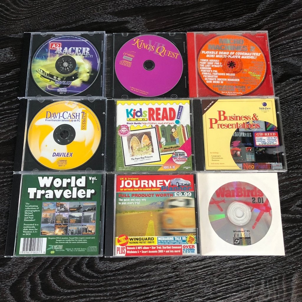 Partij Vintage PC CD-ROM games - A2 Racer e.a, Spelcomputers en Games, Games | Pc, Gebruikt, Overige genres, 1 speler, Eén computer