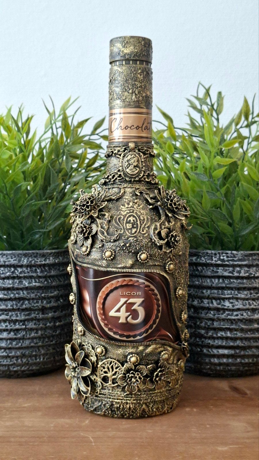 Steampunk fantasy Licor 43, chocolate fles, Ophalen of Verzenden