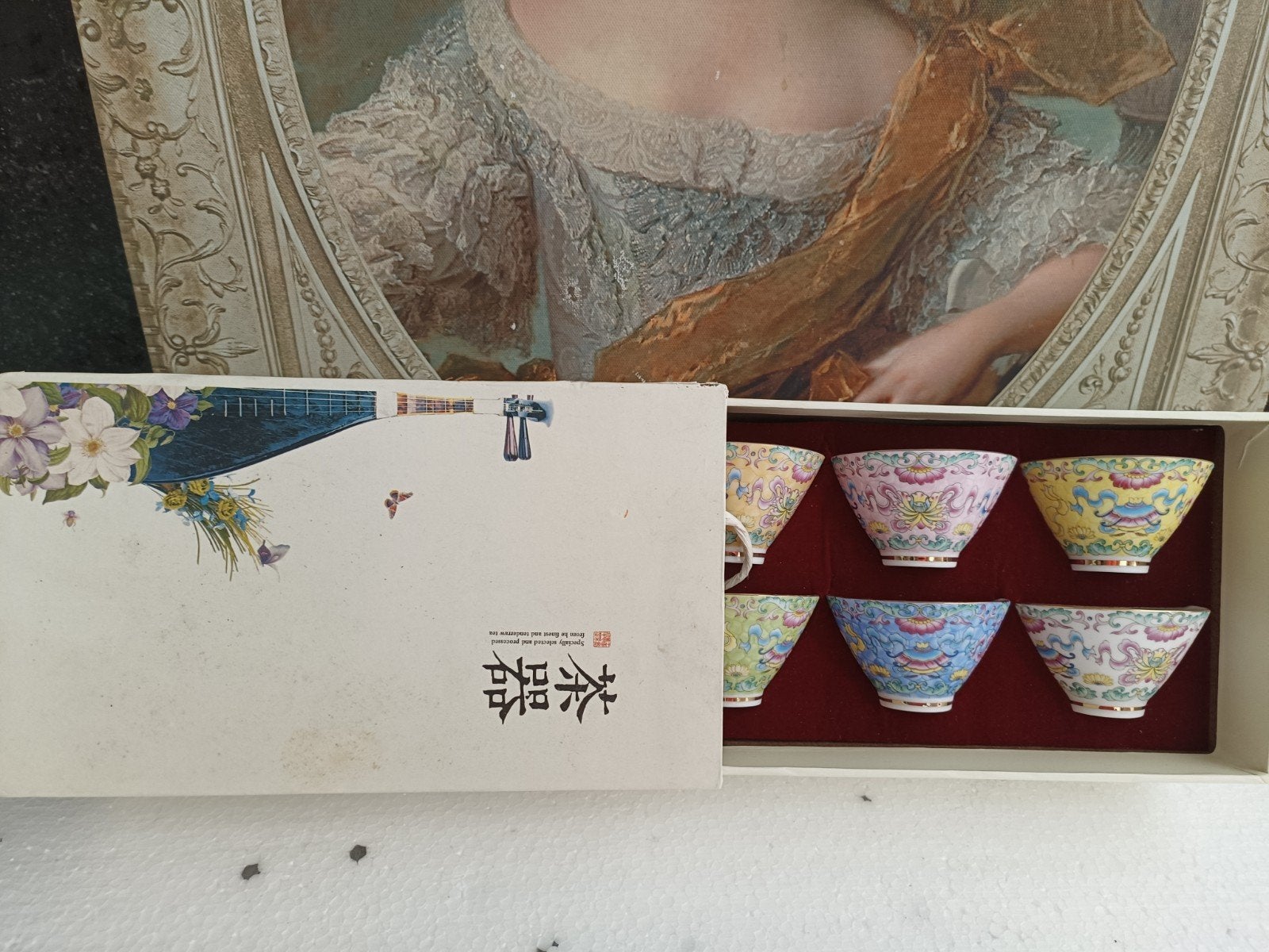 Set van 6 Japanse porseleinen theekopjes in geschenkdoos, Ophalen of Verzenden