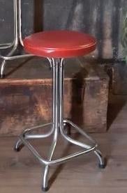 Vintage Gispen kruk met buisframe onderstel, Ophalen of Verzenden, Zo goed als nieuw, Staal