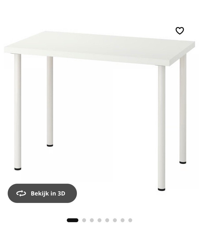 IKEA LINNMON Bureau/IKEA LINNMON Desk, Ophalen, Zo goed als nieuw, IKEA, Wit