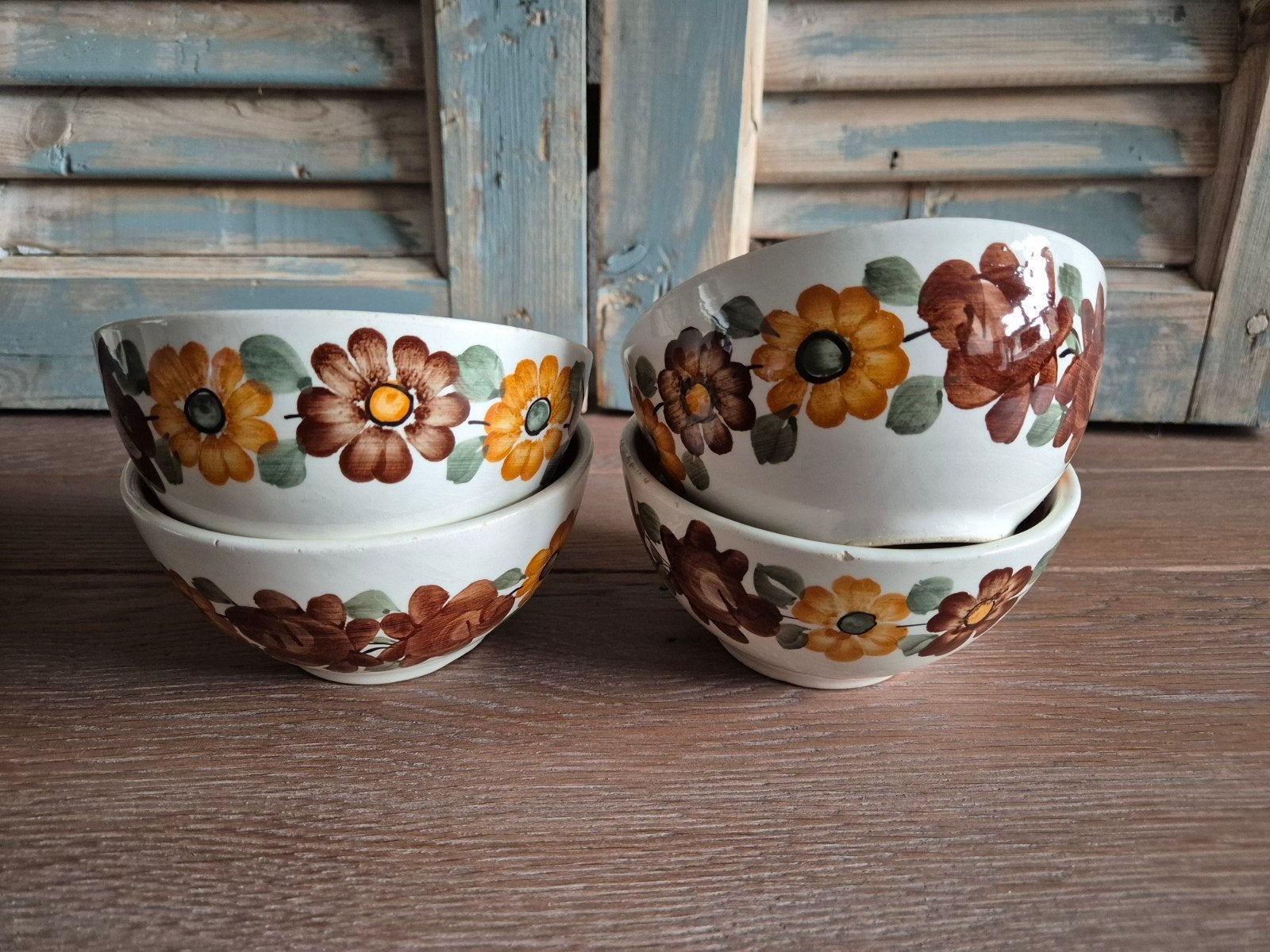 Set van 4 vintage kommetjes ZF Koło (Polen) – handbeschilder, Ophalen of Verzenden