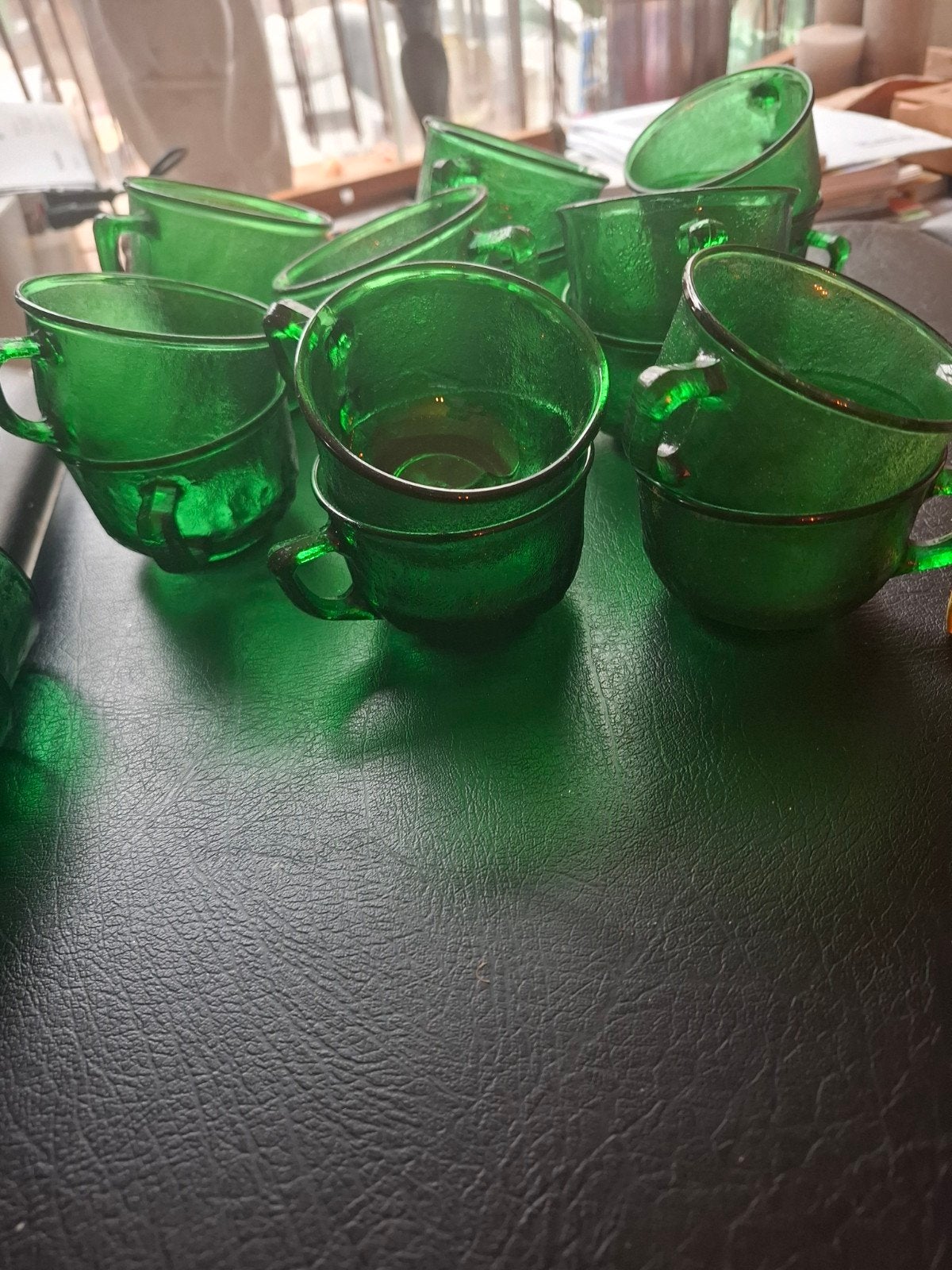 Vintage Arcoroc Sierra Servies - Grote Set Groen Glas, Ophalen of Verzenden
