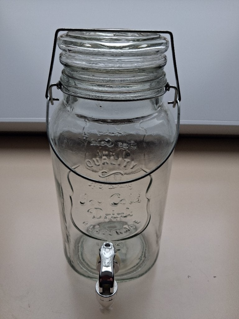 glazen waterkan, Glas of Glazen, Gebruikt, Ophalen of Verzenden, Glas