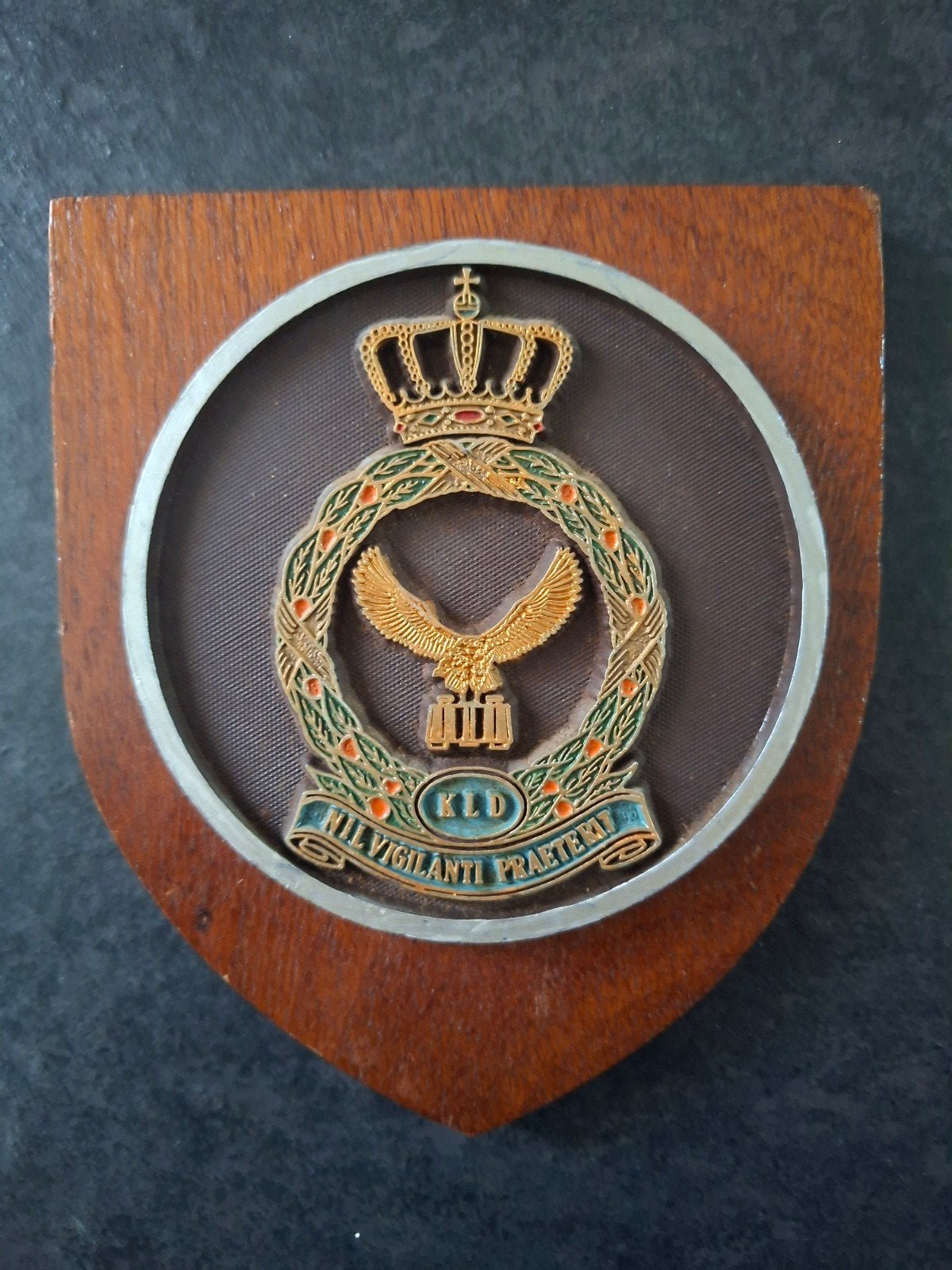 KLD Luchtmacht Plaquette - 10 jaar trouwe dienst 1964, Ophalen of Verzenden, Luchtmacht, Nederland